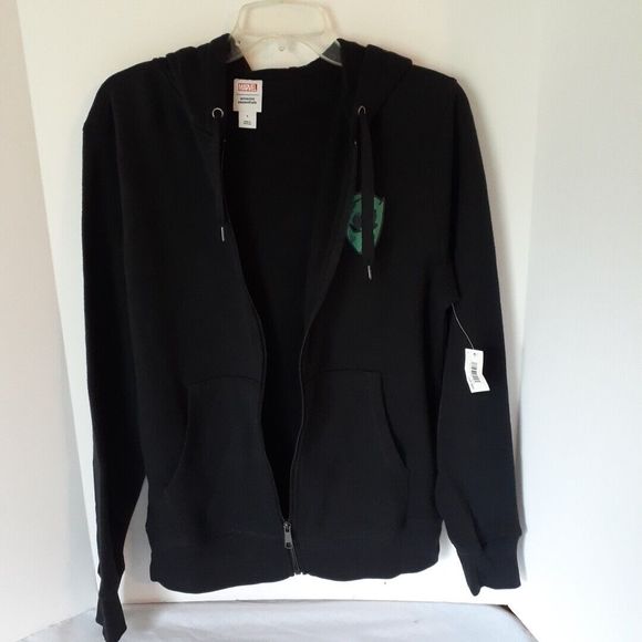 Marvel Black Panther Amazon Essentials Full Zip Up Hoodie Black NWT Adult XSmall - Picture 1 of 15